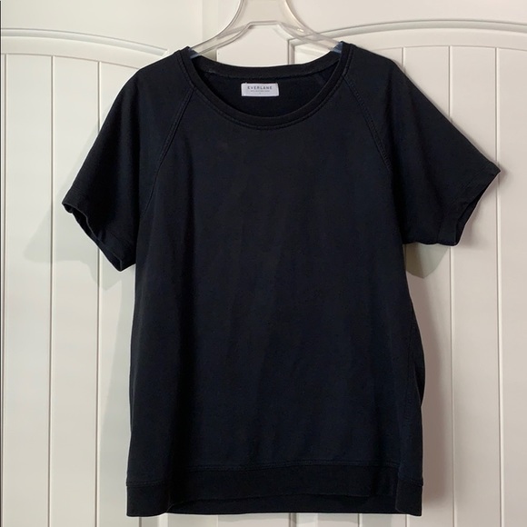 Everlane Tops - Everlane Short Sleeve Faded Black Sweatshirt Top